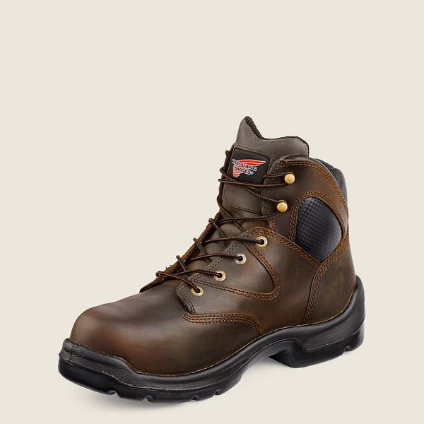 Red Wing Safety Boots Brown - Mens Flexbond - 6-inch Toe Metguard - 8526-ZNFXR